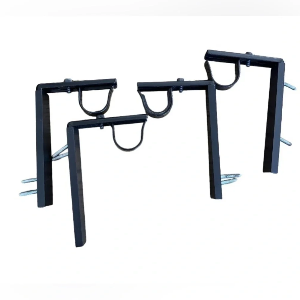 IKEA Curtain Rod Holder Bracket Black 2 Pairs Betydlig Adjustable